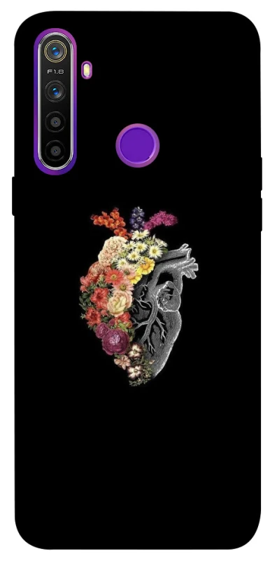 Чохол на Realme 5 Heart with flowers фото 1 з 1