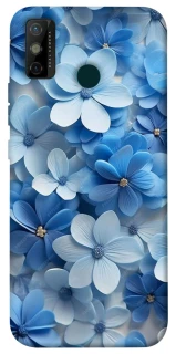 Чехол на TECNO Spark 6 Go Синие цветы фото 1 из 1