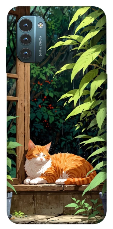 Чохол на Nokia G21 red cat фото 1 з 1