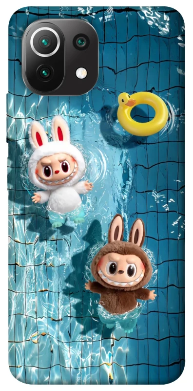 Чохол на Xiaomi Mi 11 Lite Labubu in the pool фото 1 з 1