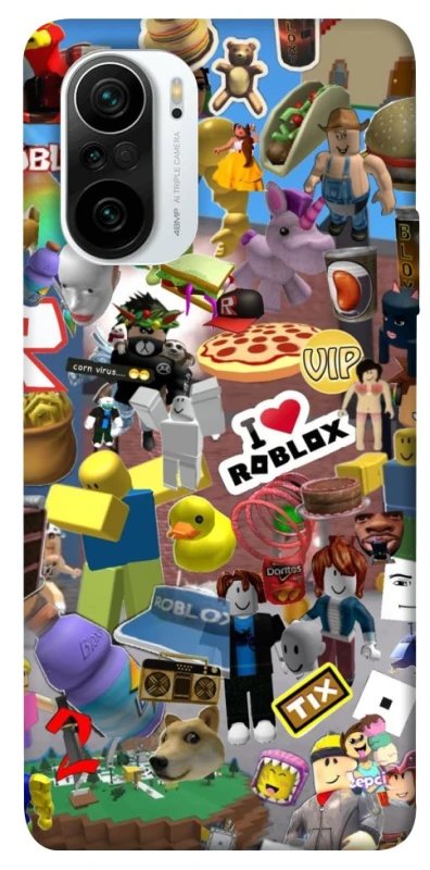 Чехол на Xiaomi Redmi K40 / K40 Pro / K40 Pro+ / Poco F3 Roblox collage ver.5 фото 1 из 1