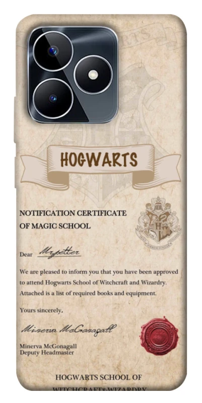 Чохол на Realme C53 The Hogwarts acceptance letter фото 1 з 1