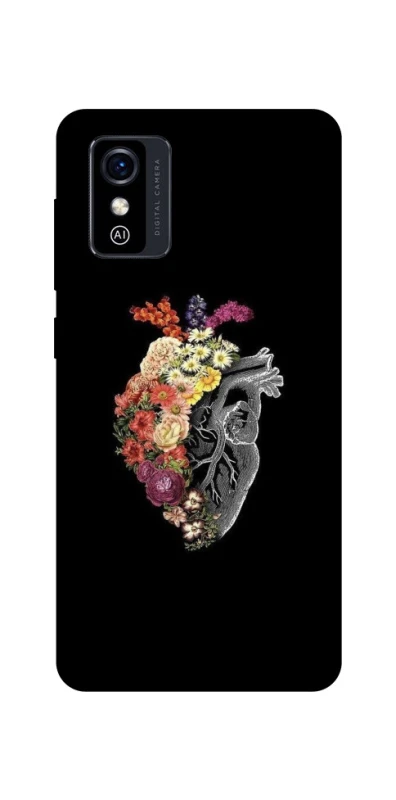 Чохол на ZTE Blade L9 Heart with flowers фото 1 з 1
