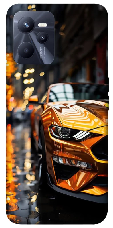 Чохол на Realme C35 Golden sports car фото 1 з 1