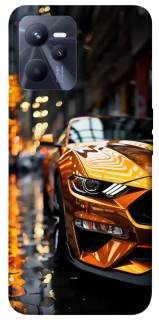 Чехол на Realme C35 Golden sports car фото 1 из 1