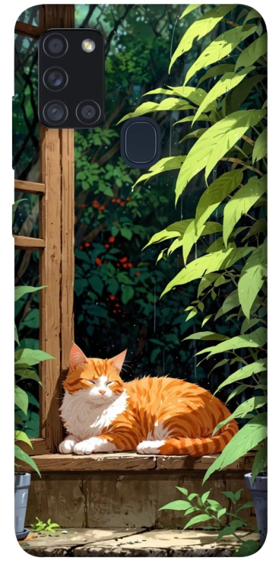 Чохол на Samsung Galaxy A21s red cat фото 1 з 1