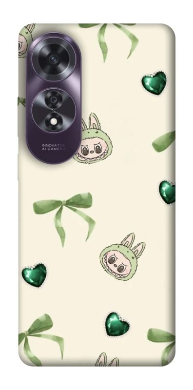 Чохол на Oppo A60 Labubu Green Heart фото 1 з 1