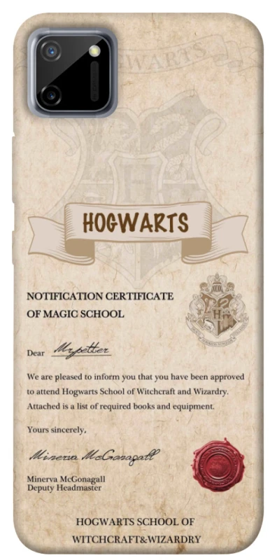 Чехол на Realme C11 The Hogwarts acceptance letter фото 1 из 1