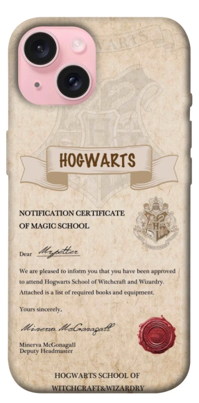 Чехол на Apple iPhone 15 (6.1") The Hogwarts acceptance letter фото 1 из 1