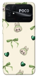 Чехол на Xiaomi Poco C40 Labubu Green Heart фото 1 из 1