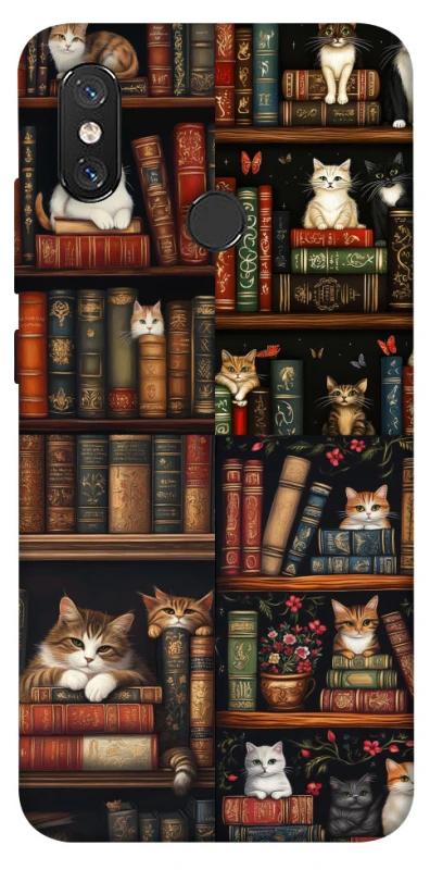 Чехол на Xiaomi Mi 8 Cats & Books фото 1 из 1