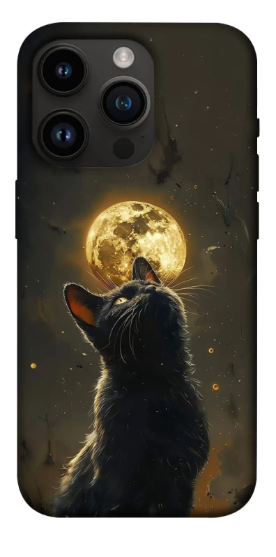 Чохол на Apple iPhone 14 Pro (6.1") Кіт під місяцем v2 фото 1 з 1