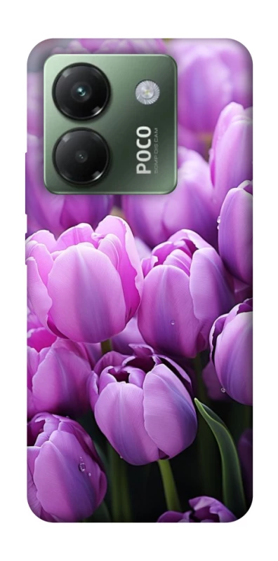 Чехол на Xiaomi Poco M7 pro 5G Фиолетовые тюльпаны фото 1 из 1