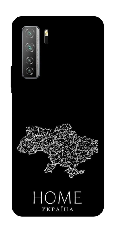 Чехол на Huawei Nova 7 SE Ukraine black map фото 1 из 1
