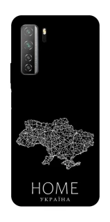 Чехол на Huawei Nova 7 SE Ukraine black map фото 1 из 1