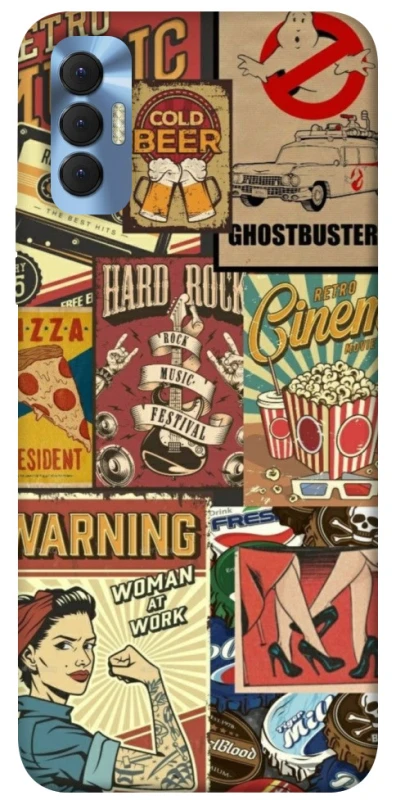 Чохол на TECNO Spark 8P Retro collage ver.2 фото 1 з 1