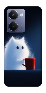 Чехол на Realme P3 Ultra Чехол кот с кофе фото 1 из 1