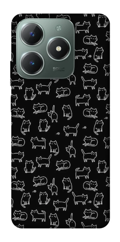 Чохол на Realme C61 Black Cats фото 1 Чохол на Realme C61 Black Cats фото 1 з 1