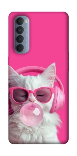Чехол на Oppo Reno 4 Pro Pink kitty фото 1 из 1