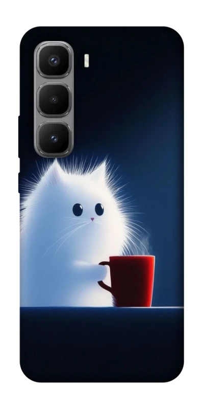 Чохол на Infinix Hot 60 Pro+ Чохол кіт з кавою фото 1 з 1