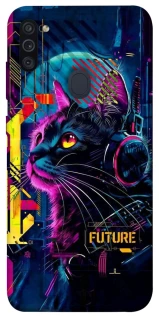 Чехол на Samsung Galaxy M11 Cyber Cat v2 фото 1 из 1