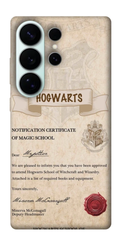Чохол на Samsung Galaxy S26 Ultra The Hogwarts acceptance letter фото 1 з 1