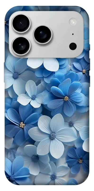 Чехол на Apple iPhone 17 Pro Max (6.9") Синие цветы фото 1 из 1