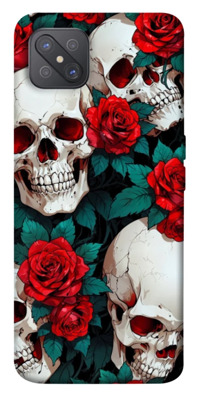 Чехол на Oppo A92s skull and rose фото 1 из 1