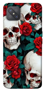 Чехол на Oppo A92s skull and rose фото 1 из 1