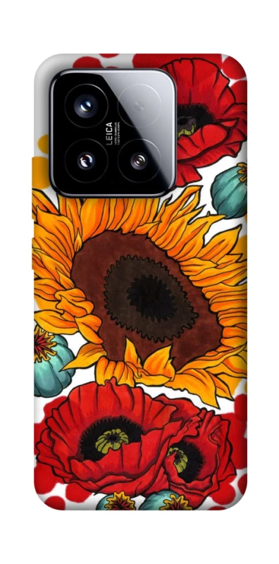 Чохол на Xiaomi 15 Соняшники та маки фото 1 з 1