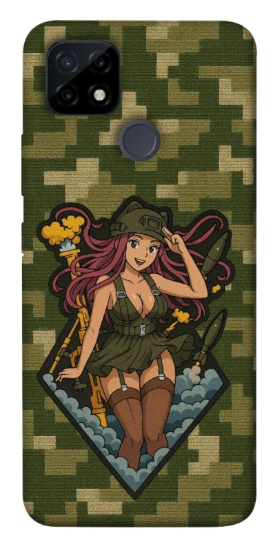 Чохол на Realme C12 Military Waifu фото 1 з 1