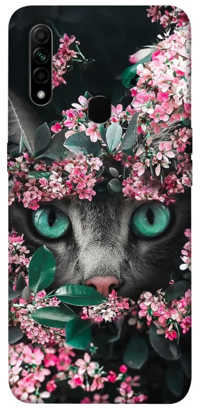 Чехол на Oppo A31 Кот в цветах фото 1 из 1