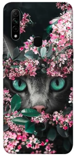 Чехол на Oppo A31 Кот в цветах фото 1 из 1