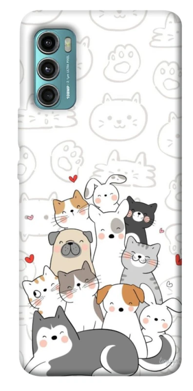 Чохол на Motorola Moto G60 Funny Pets фото 1 з 1