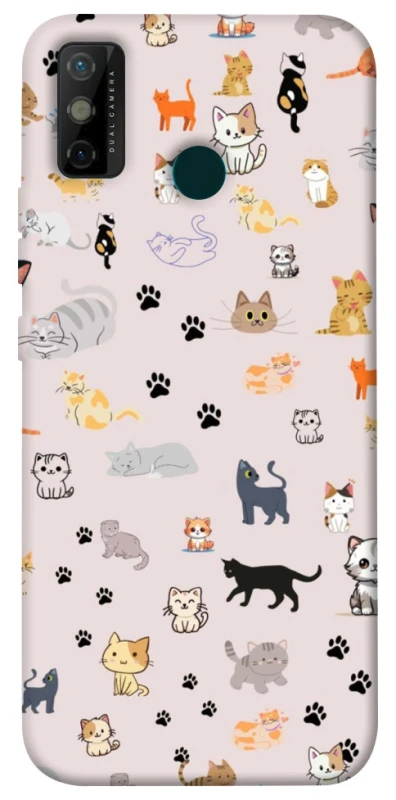 Чохол на TECNO Spark 6 Go Cat style ver.1 фото 1 з 1