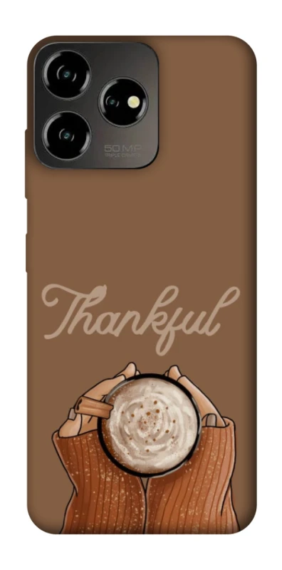 Чохол на ZTE Blade V50 Design 4G Thankful coffee фото 1 з 1