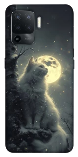Чехол на Oppo Reno 5 Lite Кот под луной фото 1 из 1