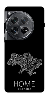 Чехол на OnePlus 12 Ukraine black map фото 1 из 1
