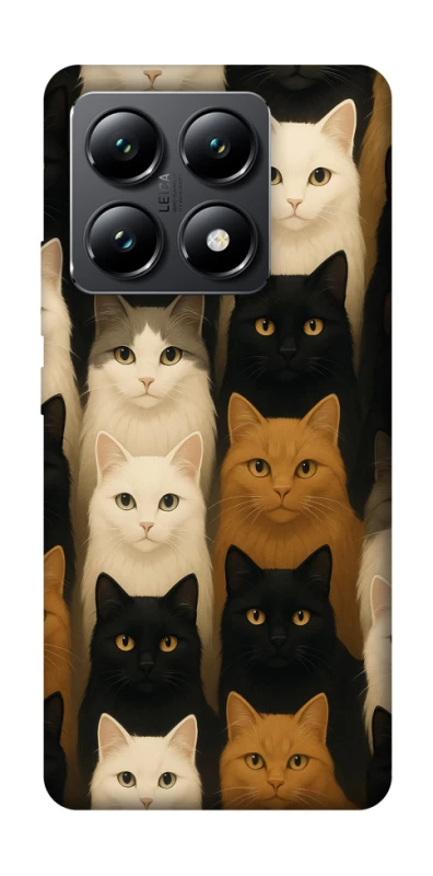 Чохол на Xiaomi 14T Colorful Cat Collage фото 1 з 1