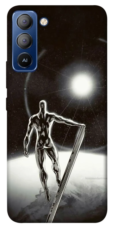 Чехол на TECNO Pop 5 LTE Серебряный сёрфер фото 1 из 1