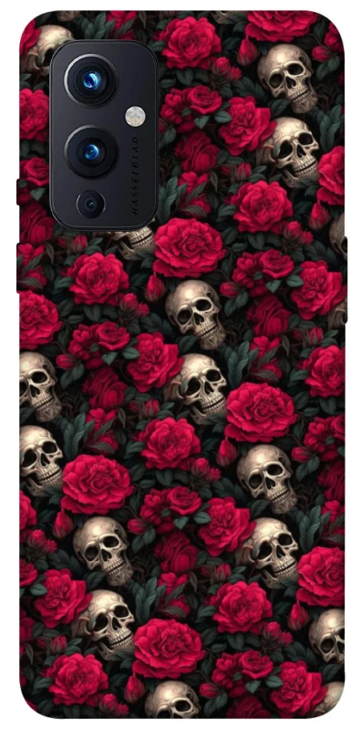Чехол на OnePlus 9 Черепа и розы фото 1 из 1