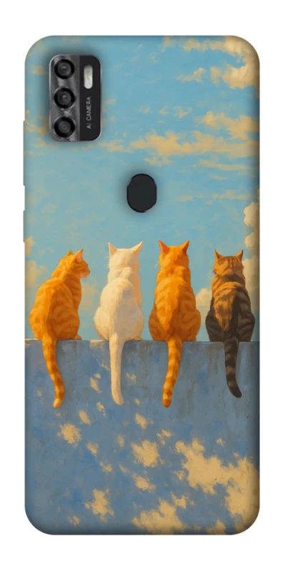 Чохол на ZTE Blade A7s (2020) cats on wall фото 1 з 1