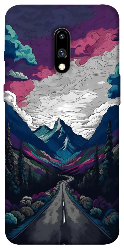 Чехол на OnePlus 7 Нарисованные горы фото 1 из 1
