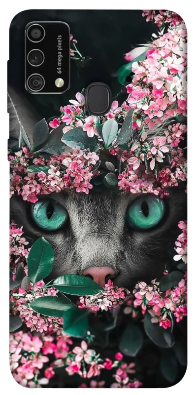 Чехол на Samsung Galaxy M21s Кот в цветах фото 1 из 1