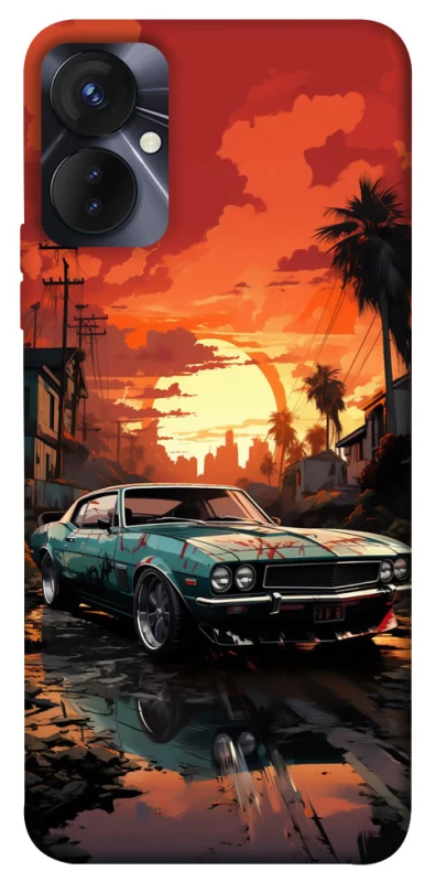 Чохол на TECNO Spark 9 Pro (KH7n) Car at sunset фото 1 з 1