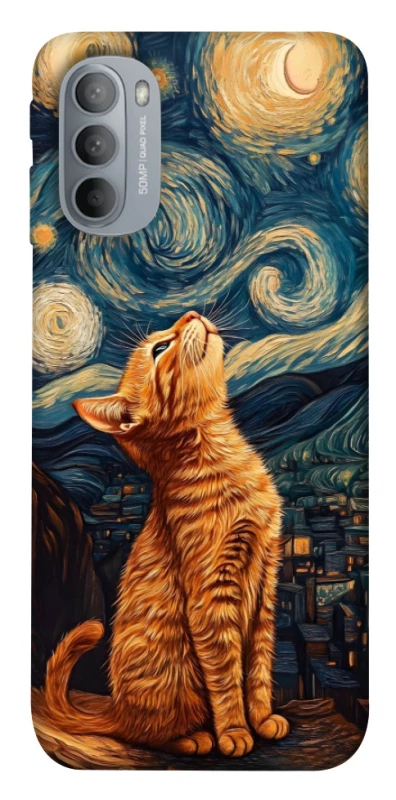 Чохол на Motorola Moto G31 van gogh cat фото 1 з 1