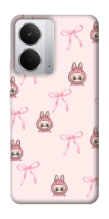 Чехол на Realme 14 Pink bows and Labubus фото 1 из 1