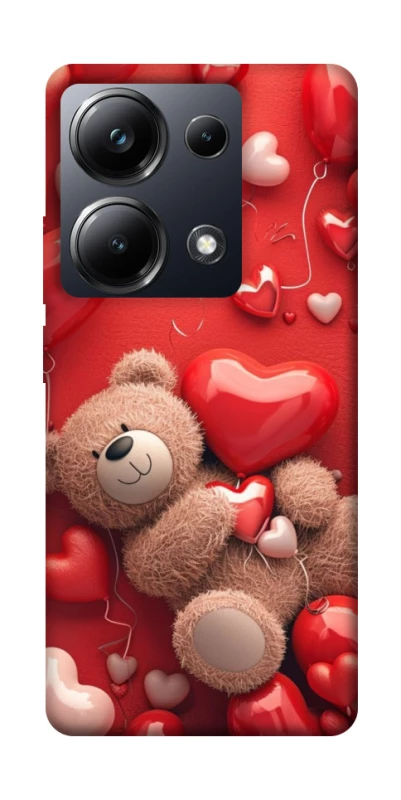 Чохол на Xiaomi Poco M6 Pro 4G bear in hearts фото 1 з 1