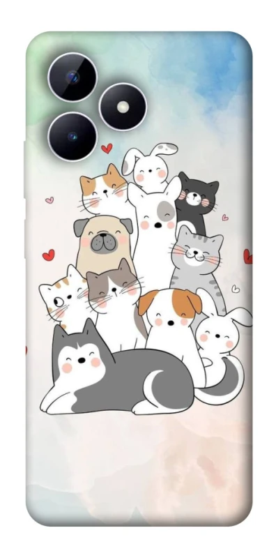 Чохол на Realme Note 50 5G Funny Pets ver.2 фото 1 з 1