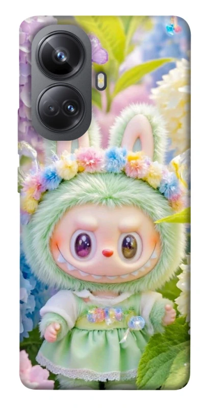 Чохол на Realme 10 Pro+ Labubu & Flowers ver.2 фото 1 з 1